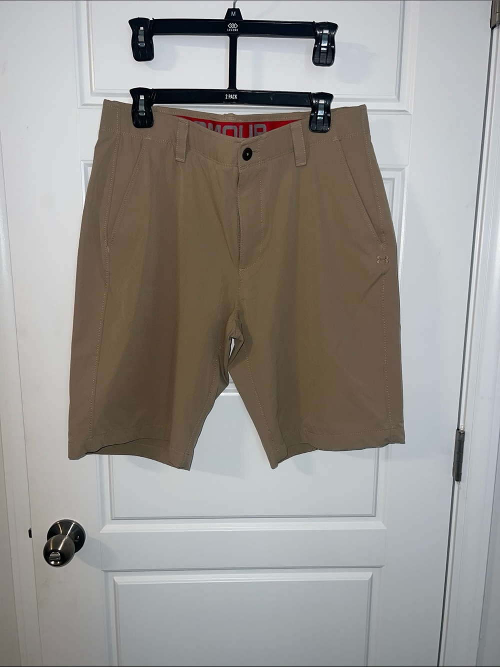 Under Armour Men's Tan Flat-Front Performance Shorts